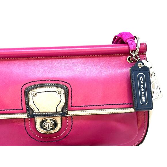 Vintage Coach City Willis Color block Purple and Grey Top Handle Crossbody bag - Picture 4 of 16